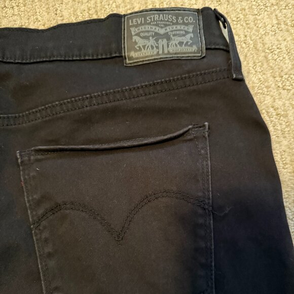 Levis 720 High Rise Super Skinny Jeans - Black Squared - Picture 3 of 5